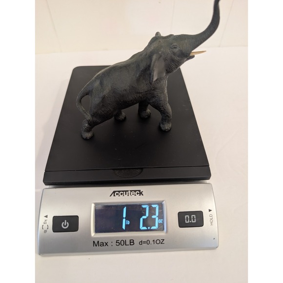 Vintage Spelter/Cast Metal Elephant Figurine Trunk Up 5" Green Patina Good Luck - Picture 13 of 13